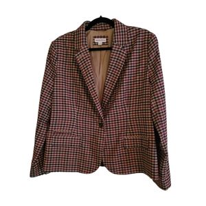 Merona Blue, Burgundy, Tan Blazer | NWT | 18